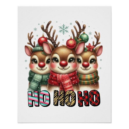 Xmas Geschenk Ho Ho Ho Poster (Vorderseite)