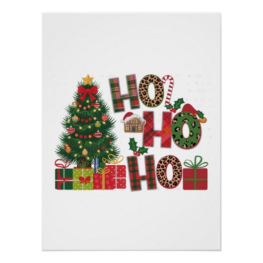 Xmas Geschenk Ho Ho Ho Poster (Vorderseite)