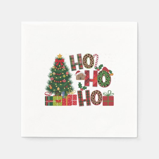 Xmas Geschenk Ho Ho Ho Serviette (Vorderseite)