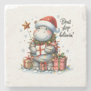 Xmas Geschenk Hör nicht auf zu glauben' Steinuntersetzer