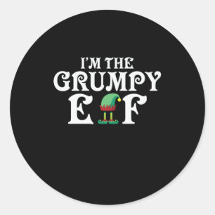 Xmas Geschenk Ich bin der grauenhafte Elf Runder Aufkleber