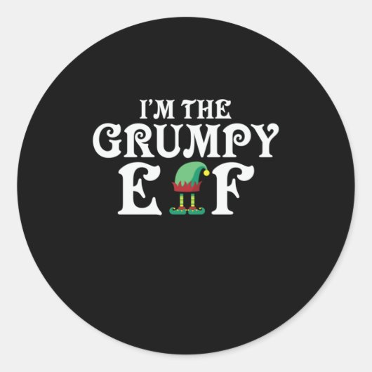 Xmas Geschenk Ich bin der grauenhafte Elf Runder Aufkleber (Vorderseite)