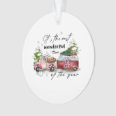 Xmas Geschenk ist es die schönste Zeit Ornament (Vorderseite)