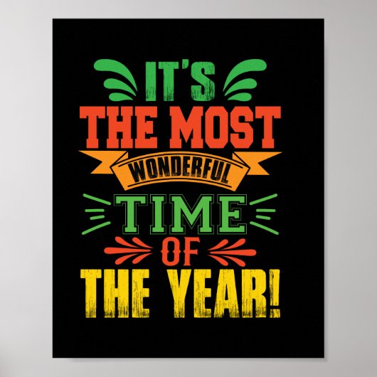 Xmas Geschenk ist es die schönste Zeit Poster (Vorne)