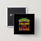 Xmas Geschenk jedes Mal ein Glocken Rennen Button (Vorne & Hinten)