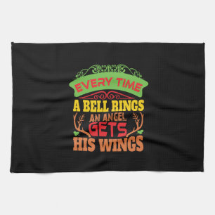 Xmas Geschenk jedes Mal ein Glocken Rennen Geschirrtuch