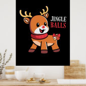 Xmas Geschenk Jingle Balls Rentier Poster (Küche)