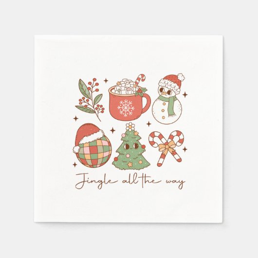 Xmas Geschenk Jingle Serviette (Vorderseite)