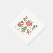 Xmas Geschenk Jingle Serviette (Ecke)
