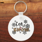 Xmas Geschenk lassen es Schneeleopard Schlüsselanhänger (Vorderseite)