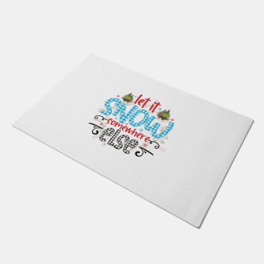 Xmas Geschenk lassen Sie es irgendwo anders schnei Fußmatte (Schrägansicht)