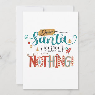 Xmas Geschenk Liebe Santa I Bedret Nichts Einladung