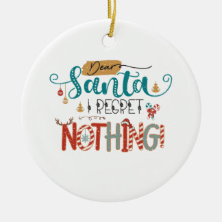 Xmas Geschenk Liebe Santa I Bedret Nichts Keramik Ornament