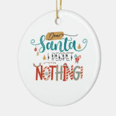 Xmas Geschenk Liebe Santa I Bedret Nichts Keramik Ornament (Links)