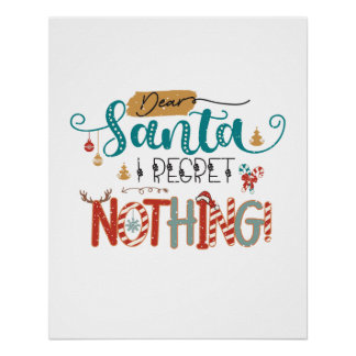 Xmas Geschenk Liebe Santa I Bedret Nichts Poster