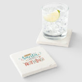 Xmas Geschenk Liebe Santa I Bedret Nichts Steinuntersetzer (Seitenansicht)