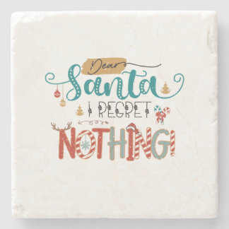 Xmas Geschenk Liebe Santa I Bedret Nichts Steinuntersetzer