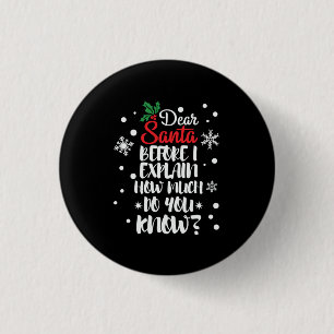 Xmas Geschenk Liebe Weihnachten, bevor ich erkläre Button