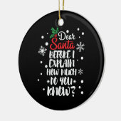 Xmas Geschenk Liebe Weihnachten, bevor ich erkläre Keramik Ornament (Links)
