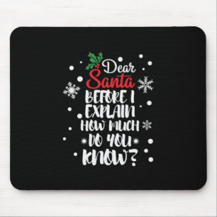 Xmas Geschenk Liebe Weihnachten, bevor ich erkläre Mousepad