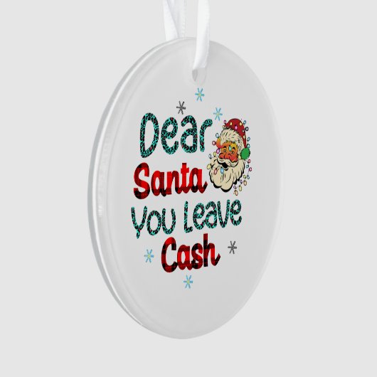 Xmas Geschenk Liebe Weihnachten Verlasse du Bargel Ornament (Vorderseite)