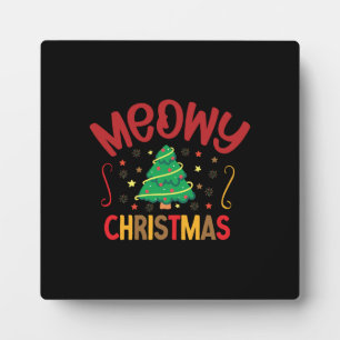 Xmas Geschenk Meowy Weihnachten Fotoplatte