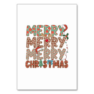 Xmas Geschenk Merry Frohe Weihnachten Tischnummer