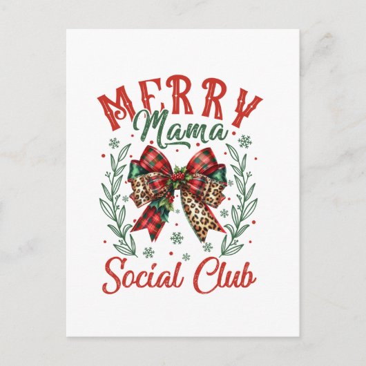 Xmas Geschenk Merry Mama Postkarte (Vorderseite)
