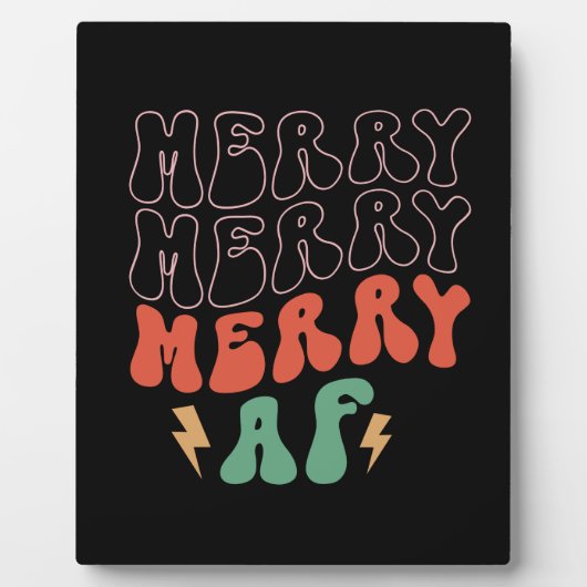 Xmas Geschenk Merry Merry AF Fotoplatte (Vorderseite)