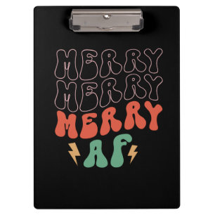 Xmas Geschenk Merry Merry AF Klemmbrett