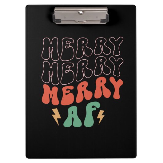 Xmas Geschenk Merry Merry AF Klemmbrett (Vorderseite)