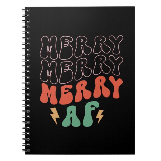 Xmas Geschenk Merry Merry AF Notizblock (Vorderseite)