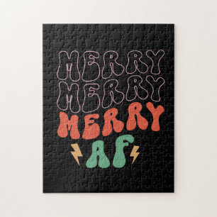 Xmas Geschenk Merry Merry AF Puzzle
