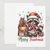 Xmas Geschenk Merry Trashmas Feiertagskarte (Vorne/Hinten)