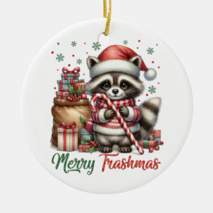 Xmas Geschenk Merry Trashmas Keramik Ornament