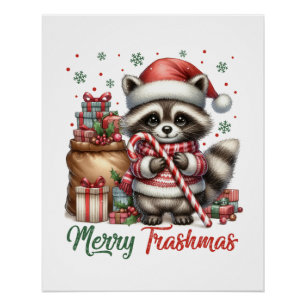 Xmas Geschenk Merry Trashmas Poster