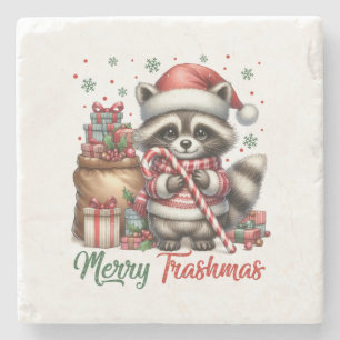 Xmas Geschenk Merry Trashmas Steinuntersetzer