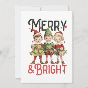 Xmas Geschenk Merry und Bright Feiertagskarte