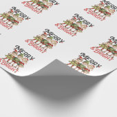 Xmas Geschenk Merry und Bright Geschenkpapier (Ecke)
