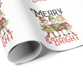 Xmas Geschenk Merry und Bright Geschenkpapier (Rolleneckpunkt)