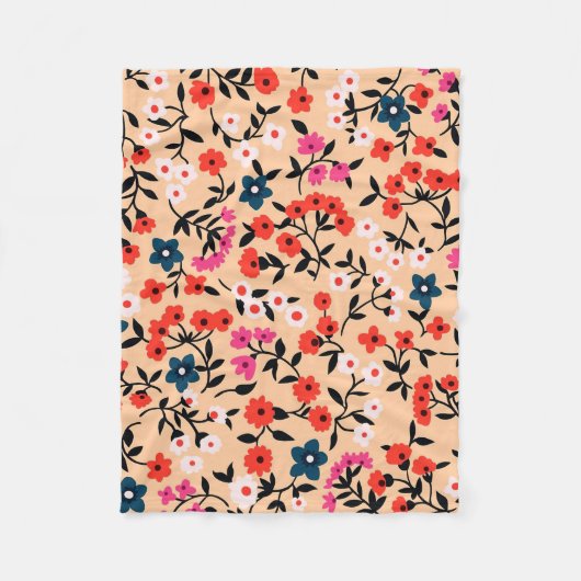 Xmas Geschenk Niedlich kleine Blume nahtlos Fleecedecke (Vorderseite)