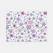 Xmas Geschenk Niedliche Blumenditsy Fleecedecke (Vorderseite (Horizontal))