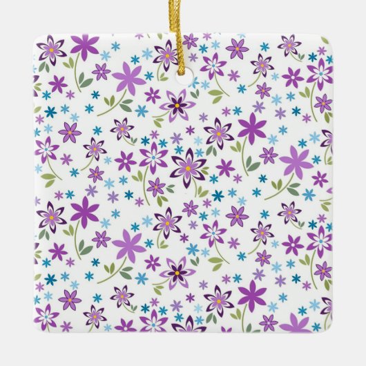 Xmas Geschenk Niedliche Blumenditsy Keramikornament (Vorderseite)