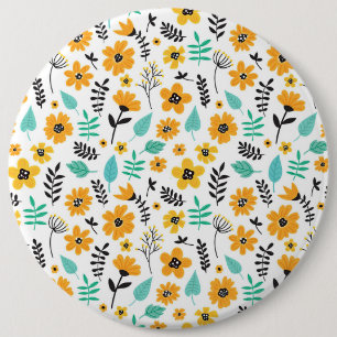 Xmas Geschenk Niedliche Hand gezeichnet Blumenfarb Button