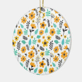 Xmas Geschenk Niedliche Hand gezeichnet Blumenfarb Keramik Ornament (Links)