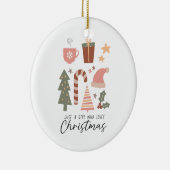 Xmas Geschenk nur ein Mädchen, das Weihnachten Lie Keramik Ornament (Rechts)