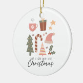 Xmas Geschenk nur ein Mädchen, das Weihnachten Lie Keramik Ornament (Links)