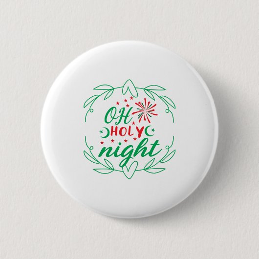 Xmas Geschenk Oh heilige Nacht Button (Vorderseite)