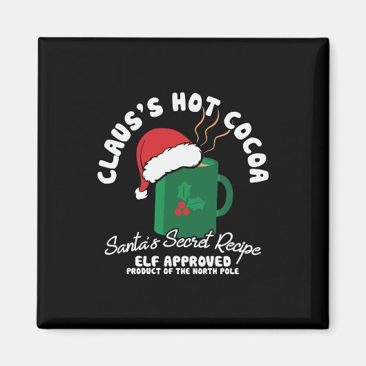 Xmas Geschenk Santa Secret Rezept Magnet (Vorne)