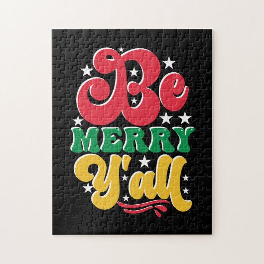 Xmas Geschenk sei fröhlich Yall Puzzle (Vertikal)